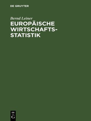 cover image of Europäische Wirtschaftsstatistik